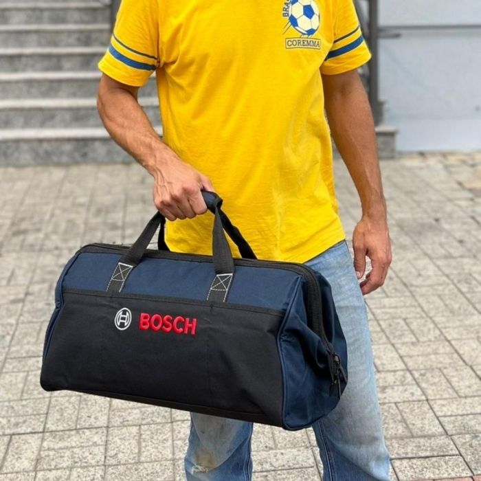 thumbnail image 2 of Bosch Heavy Duty Tool Carry Bag – 49cm X 26cm X 29cm (Black & Blue Canvas) 2 of 3