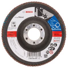 Bosch 60 Grit Flap Disc X571 Best for Metal Grinding 115mm 2608605451