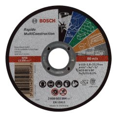 Bosch Multi Construction Rapido Straight Cutting Disc 115mm 2608602384