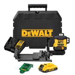 DeWalt DCLE34031D1-GB 18v XR 3x 360 Compact Green Laser Kit Inc 1x 2.0Ah Battery