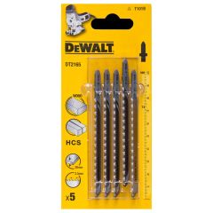 DeWalt DT2165-QZ T101B HCS Jigsaw Blades for Wood x5 Pcs