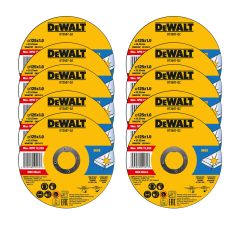 DeWalt DT3507-QZ INOX Thin Metal Cutting Disc 125mm x 1.0mm x 22.23mm Tin x10 Pcs