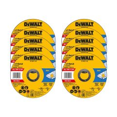 DeWalt DT43971-QZ High Performance Bonded Thin Metal Cutting Disc 115mm x 1.0mm x 22.23mm x10 Pcs