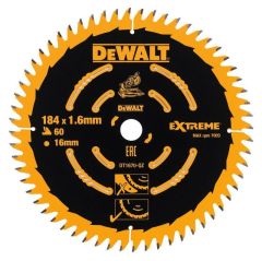 DeWalt DT1670-QZ Fine Saw Blade for Cordless Mitre Saws 184mm x 16mm x 60 Teeth