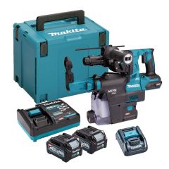 Makita HR004GD204 40v Max XGT SDS+ Plus Rotary Hammer Inc 2x 2.5Ah Batts & DX14 Dust Box