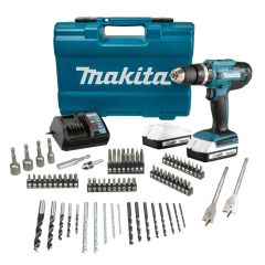 Makita HP488DAEX1 G-Series 18v Cordless Combi Drill Inc 2x 2.0Ah Batts & Accessories x74 Pcs