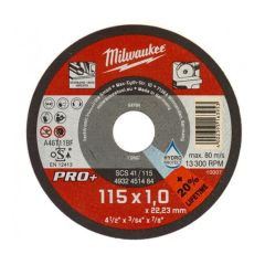 Milwaukee SCS 41 PRO+ 115mm x 1mm Thin Metal Cutting Disc