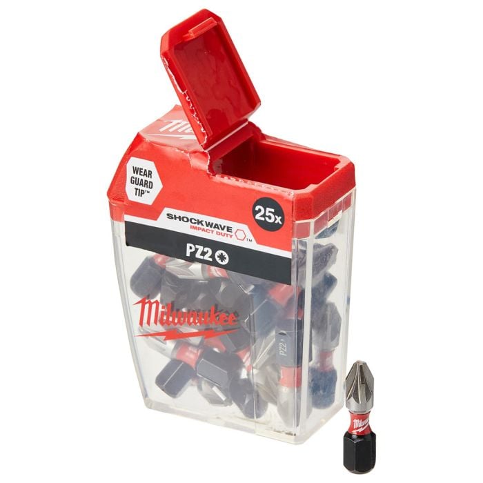 Milwaukee SHOCKWAVE IMPACT DUTY PZ2 25mm Bits x25 Pcs 4932472041 ...
