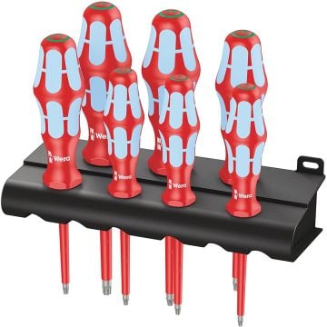 Wera 22767 Kraftform VDE Stainless Torx Screwdriver Set And Rack x7 Pcs
