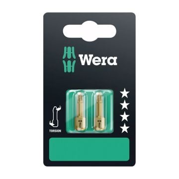 Wera 855/1 TH SB Pozi PZ1 x 25mm Extra Hard Torsion Screwdriver Bits Carded x2 Pcs