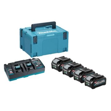 Makita 191U34-1 40v  Max XGT Power Source Kit Inc 4x 4.0Ah Batts, 1x DC40RB Charger & Makpac Carry Case