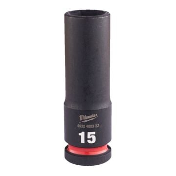 Milwaukee SHOCKWAVE Deep Hex Socket 1/2" 15mm 4932480333