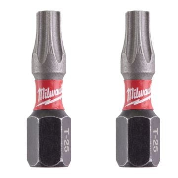 Milwaukee 4932430879 SHOCKWAVE TX25 25mm Screwdriver Bit x2 Pcs