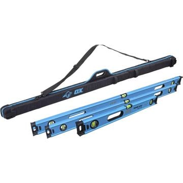 Ox Tools T505903 3 Piece Spirit Level With Bag (600mm, 1200mm, 1800mm)