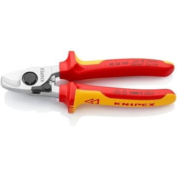 KNIPEX 95 26 165 Cable Shears With Multi-Component Grips VDE-Tested 165 mm