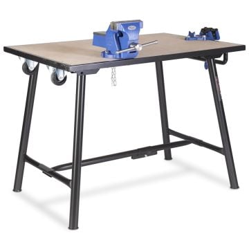 Armorgard BH10-HWVF TuffBench+ Folding Workbench Inc Handle, Wheels, 4" Chain Vice & 6" Engineers Vice