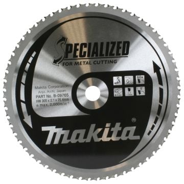 Makita B-09765 Circular Saw Blade For Metal 305mm x 25.4mm x 60 Tooth