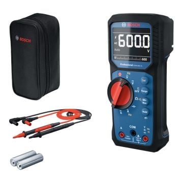Bosch Professional GDM 600-15 Digital Multimeter Inc MS 90 Test Leads & 2x AA Batts