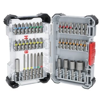 Bosch Extra Hard Pick & Click Screwdriver Bit Set In Carry Case x43 Pcs 2607017723