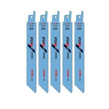 Bosch S918AF BIM Reciprocating Saw Blades for Metal x5 2608651780