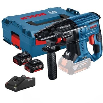 Bosch Professional GBH 18V-21 SDS+ Plus Rotary Hammer Drill Inc 2x 4.0Ah Batts