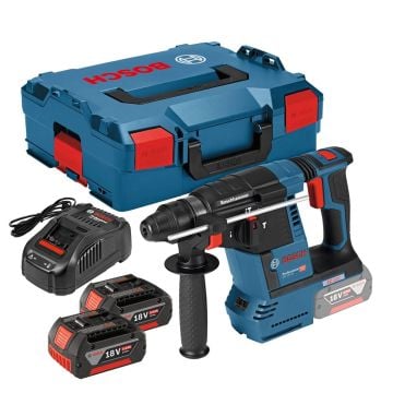 Bosch Professional GBH 18V-26 SDS+ Plus Brushless Rotary Hammer Drill Inc 2x 5.0Ah Batts