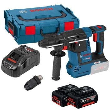 Bosch Professional GBH 18V-26 F SDS+ Plus QCC Brushless Rotary Hammer Drill Inc 2x 6.0Ah Batts