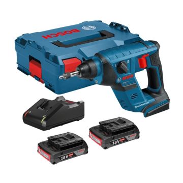 Bosch Professional GBH 18 V-LI CP Compact SDS+ Plus Rotary Hammer Drill Inc 2x 2.0Ah Batts