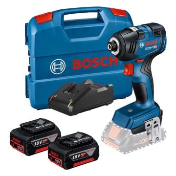 Bosch Professional GDR 18V-200 Brushless Impact Driver Inc 2x 5.0Ah Batts