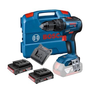Bosch Professional GSB 18V-55 Brushless Combi Drill Inc 2x 2.0Ah Batts
