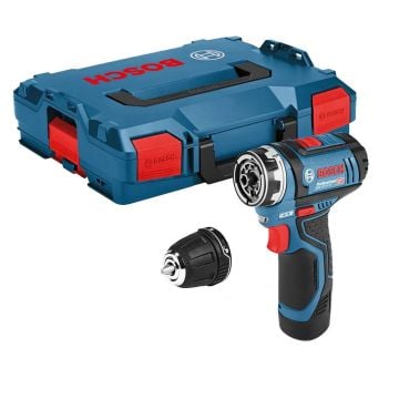 Bosch Professional GSR 12V-35 FC 10.8v / 12v Brushless FlexiClick Drill Driver Inc 1x Chuck Body Only In L-Boxx