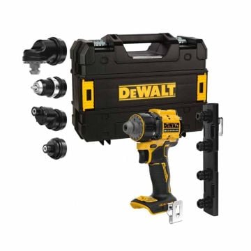 DeWalt DCD803NT-XJ 18v XR Cordless Multi-Head Interchangeable Drill Driver Body Only In Carry Case