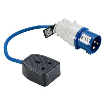 Defender E85300 Fly Lead Converter 16A Plug-13A Socket 240v