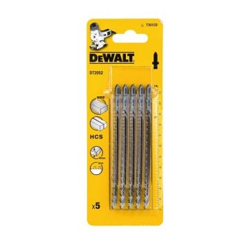 DeWalt DT2052-QZ T301CD HCS Jigsaw Blade For Wood & Plastics 116mm x5 Pcs