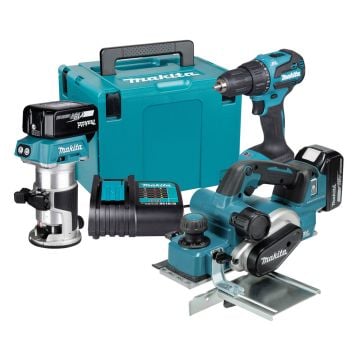 Makita DLX3193TJ 18v LXT Cordless Brushless 3 Piece Combo Kit Inc 2x 5Ah Batteries
