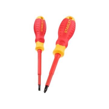 Stanley STHT60030-0 VDE Screwdrivers PZ Slotted Set x2 Pcs