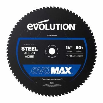 Evolution M355CMT-80CSMAX EVOMAX 355mm 80T Cermet Carbide Mitre Saw Blade