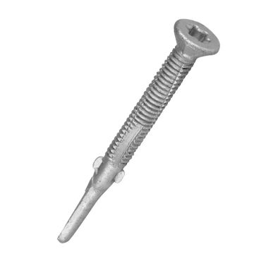 Ferrotek WC48038F Wing Tip Light Section Timber To Steel Self Drilling Screw 4.8 x 38mm x 100 Pcs