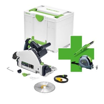 Festool 577212 TS 55 Plunge Saw F Fan Edition 110V Inc Pica Pencil & 5M Tape Measure