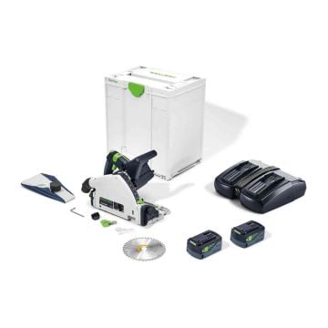 Festool 577343 Twin 18v Cordless Plunge Saw TSC 55 5,0 KEBI-Plus/XL Inc 2x 5.0Ah Batts