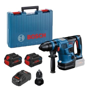 Bosch Professional GBH 18V-34 CF BITURBO Brushless SDS+ Plus Rotary Hammer Drill Inc 2x 5.5Ah Batts