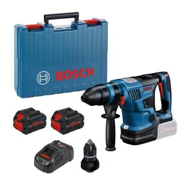 Bosch Professional GBH 18V-34 CF BITURBO Brushless SDS+ Plus Rotary Hammer Drill Inc 2x 8.0Ah Batts