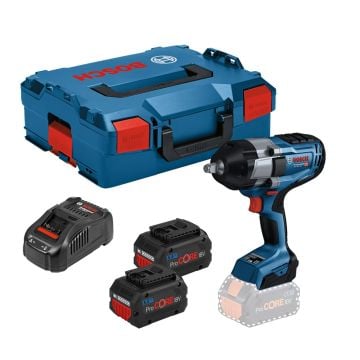 Bosch Professional GDS 18V-1000 BITURBO Brushless 1/2" Impact Wrench Inc 2x 5.5Ah Batts