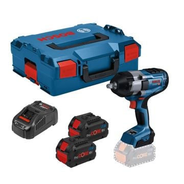 Bosch Professional GDS 18V-1000 BITURBO Brushless 1/2" Impact Wrench Inc 2x 8.0Ah Batts