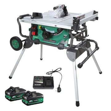 HiKOKI C3610DRJW4Z 36v MULTI VOLT Brushless 254mm Table Saw Inc 8.0Ah/4.0Ah Batts + 1x 376510 Saw Stand