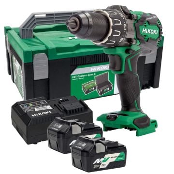 HiKOKI DV36DAXJRZ 36v MULTI VOLT Cordless Brushless Combi Drill Inc 2x 2.5Ah Batts