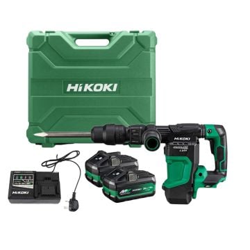 HiKOKI H3641DAW2Z 36v MULTI VOLT Brushless SDS Max Demolition Hammer Inc 2x 8.0Ah Batts
