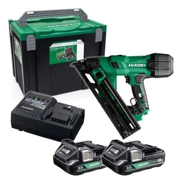HiKOKI NT1865DAAJXZ 18v 15GA Angled Finish Nailer Inc 2x 2.0Ah Batteries