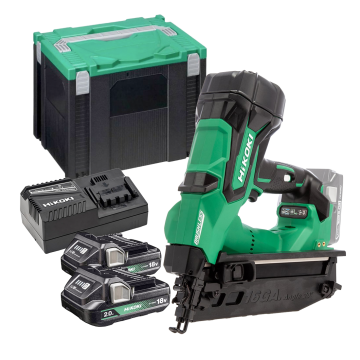 HiKOKI NT1865DMJYZ 18v 16 Gauge Brushless Straight Finish Nailer Inc 2x 2.0Ah Batteries