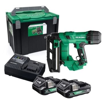 HiKOKI NT1865DSAJXZ 18v Brushless 16G Straight Finish Nailer Inc 2x 2.0Ah Batts